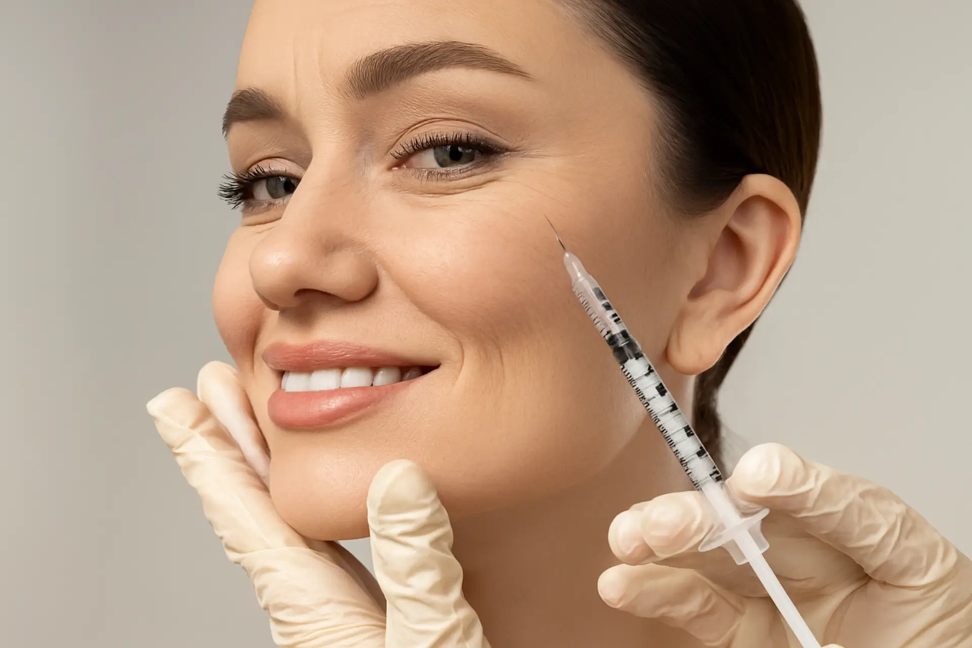 Before and after result of a tailored facial aesthetic treatment