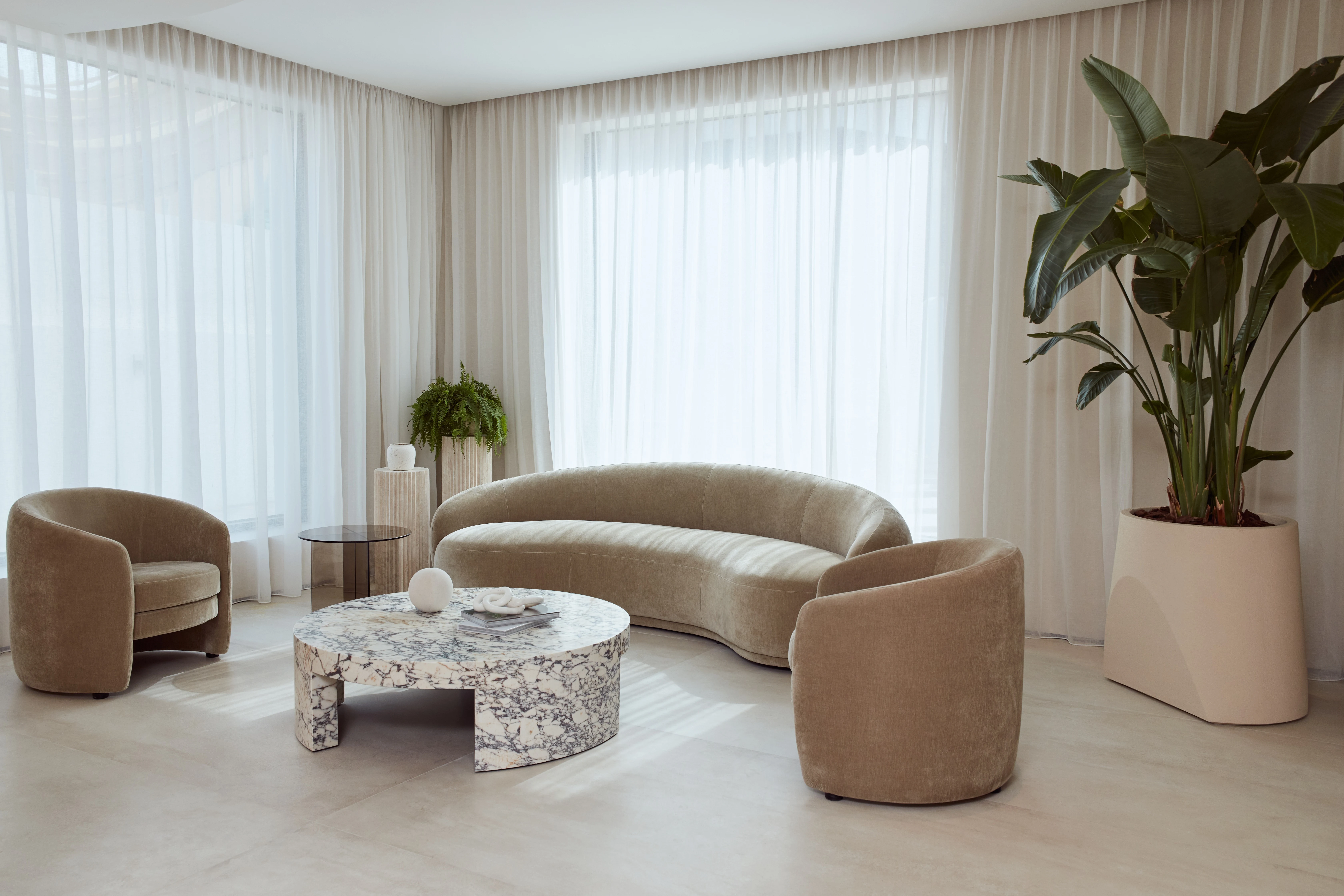 Aesthetic treatment room prepared for a consultation
